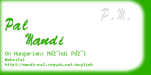 pal mandi business card